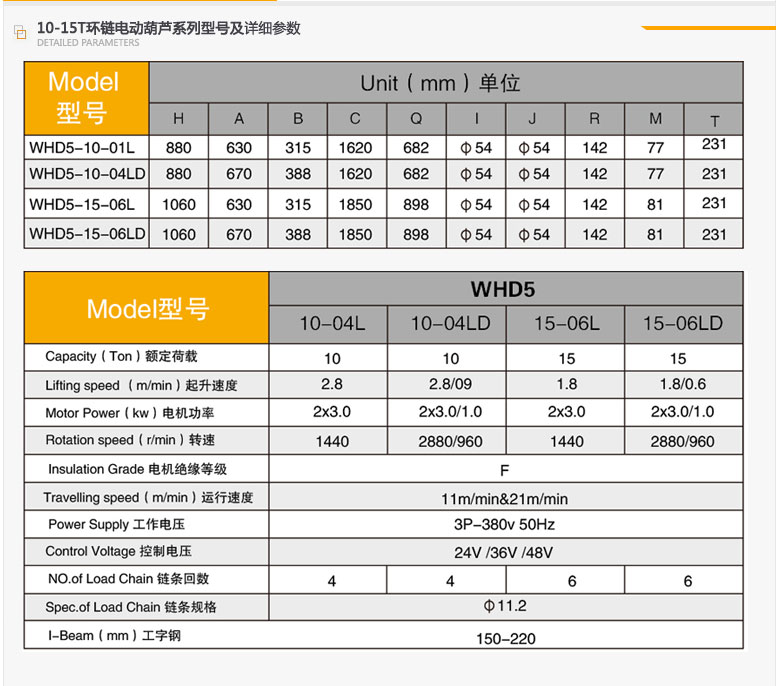 双鸽牌10吨环链妖精视频黄色版本产品参数